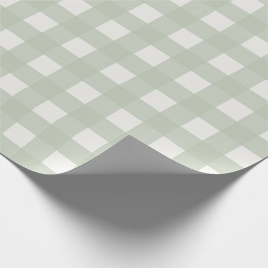 Weiche grüne Karierte Umhüllungspapier Geschenkpapier (Ecke)