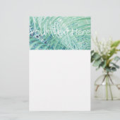 Weiche grüne Pflanze Palmblättrig Briefpapier (Stehend Vorderseite)