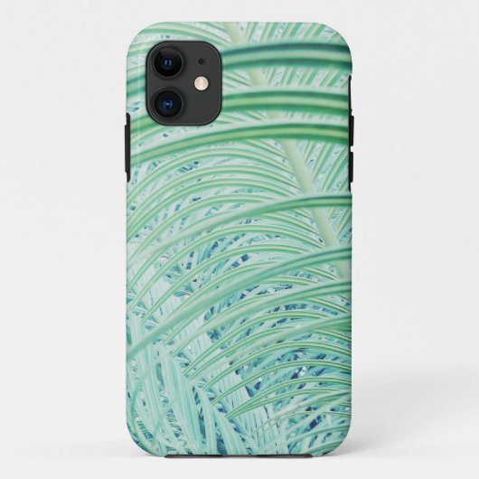 Weiche grüne Pflanze Palmblättrig Case-Mate iPhone Hülle (Rückseite)