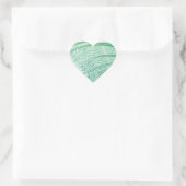 Weiche grüne Pflanze Palmblättrig Herz-Aufkleber (Tasche)