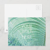 Weiche grüne Pflanze Palmblättrig Postkarte (Vorne/Hinten)