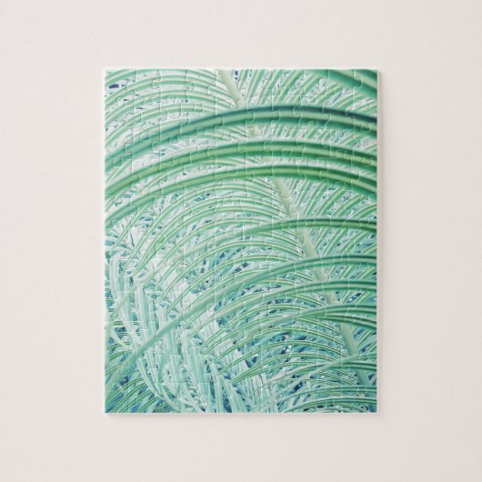 Weiche grüne Pflanze Palmblättrig Puzzle (Vertikal)