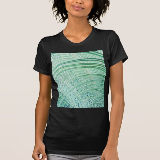 Weiche grüne Pflanze Palmblättrig T-Shirt (Vorderseite)