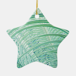 Weiche grüne Pflanzenpalmenblätter Keramik Ornament