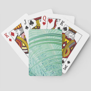 Weiche grüne Pflanzenpalmenblätter Spielkarten