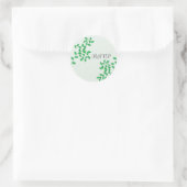 Weiche grüne Reben UAWG Runder Aufkleber (Tasche)