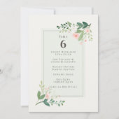 Weiche, grüne und rosa Tischnummer (Vorderseite)