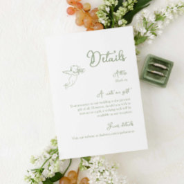 Weiche grüne Verschlusskarte Begleitkarte