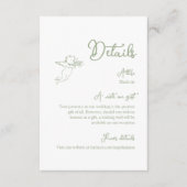 Weiche grüne Verschlusskarte Begleitkarte (Vorderseite)