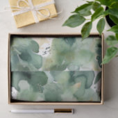 Weiche grüne Wasserfarbe Modernes Muster Seidenpapier (Geschenk)