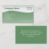 Weiche grüne Wellen-Visitenkarte, entwerfen online Visitenkarte (Vorne/Hinten)