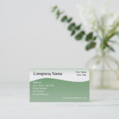 Weiche grüne Wellen-Visitenkarte, entwerfen online Visitenkarte (Stehend Vorderseite)