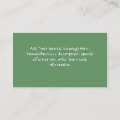 Weiche grüne Wellen-Visitenkarte, entwerfen online Visitenkarte (Rückseite)