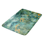 Weiche grüne Wildblumen Badematte (Schrägansicht)