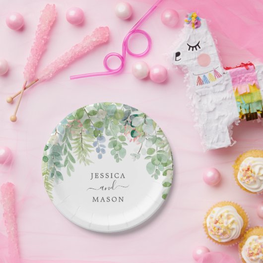 Weiche Grünflächen Polterabend Papierplatte Pappteller (Party)