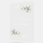 Weiche Grünflächen und Minimalistischer Empfang Acrylschild (Winkel)