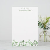 Weiche Grünflächen vom Schreibtisch des Briefpapier (Stehend Vorderseite)