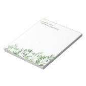 Weiche Grünflächen vom Schreibtisch des Notizblock (Rotiert)