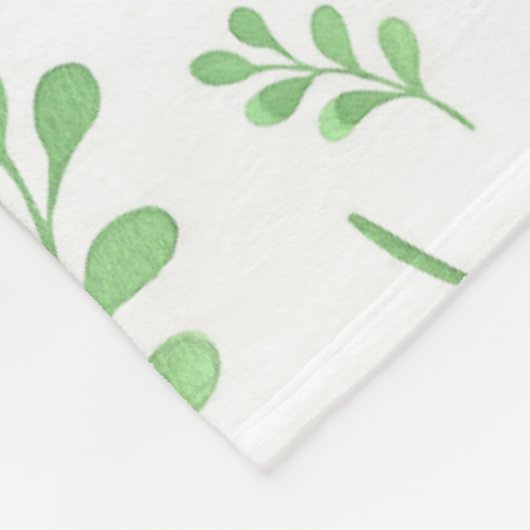 Weiche Grünflächen Wasserfarbmuster Fleecedecke (Ecke)