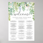 Weiche Grünpflanzen Hochzeitszeichen Poster (Vorne)