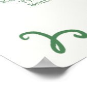 Weiche Hand gezogen grüne Sitzkarte 15 Tische Poster (Ecke)