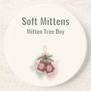 Weiche Handschuhe Mitten Tree Tag Getränkeuntersetzer