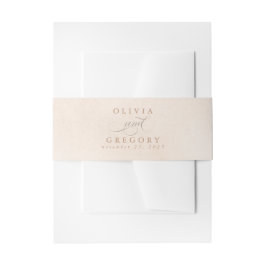 Weiche helle Pastelltöne glänzen neutrale Hochzeit Einladungsbanderole