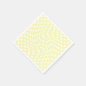 Weiche, hellgelbe Schachbretter Wavy Muster Serviette (Ecke)