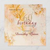 Weiche Herbstfarbe lässt den Geburtstag Einladung (Vorne/Hinten)