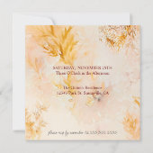 Weiche Herbstfarbe lässt den Geburtstag Einladung (Rückseite)