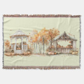 Weiche Herbstlandschaft-Wurfdecke Decke (Vorderseite)