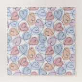 Weiche Herzen: Valentine's Continuous Line Puzzle (Horizontal)