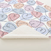 Weiche Herzen: Valentine's Continuous Line Sherpadecke (3/4)