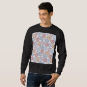 Weiche Herzen: Valentine's Continuous Line Sweatshirt (Vorne ganz)