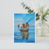 Weiche Himmel, Getreidemeere und kubistische Junks Postkarte (Stehend Vorderseite)