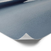 Weiche indigoblaue abstrakte Horizont-Wandkunst Poster (Ecke)
