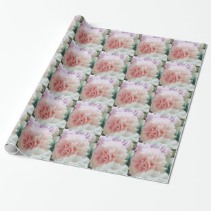 Weiche Kaffeefilterblumen Geschenkpapier