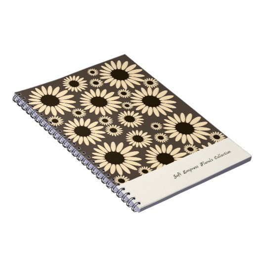 Weiche Kaiserin Florals Braun Notizblock (Rechte Seite)