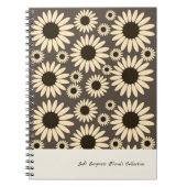 Weiche Kaiserin Florals Braun Notizblock (Vorderseite)