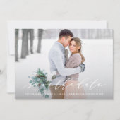 Weiche Kalligraphie Save the Date Foto Ankündigung (Vorderseite)
