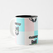 Weiche Kitty-Tasse Zweifarbige Tasse (Vorderseite Links)