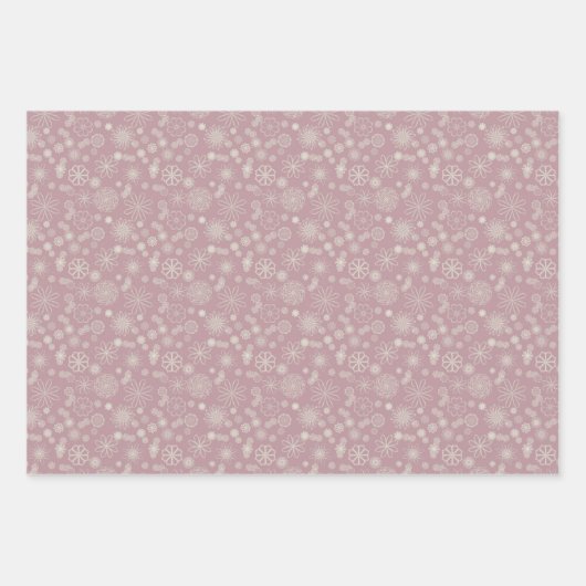 Weiche, komplizierte und hübsche Blumen Geschenkpapier Set (Vorderseite 2)