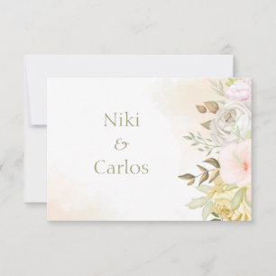 Weiche Koralle Personalisiert Vielen Dank/Anmerkun Dankeskarte