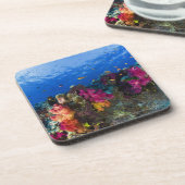 Weiche Korallen auf flachem Riff, Fidschi Getränkeuntersetzer (Linke Seite)