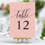 Weiche Korallenrosa Minimalistische Kalligrafie Ho Tischnummer<br><div class="desc">Begleiten Sie Ihre Gäste mit diesen eleganten, weich-korallenrosafarbenen Hochzeitsfeiern. Diese Tischnummern mit minimalistischem Design und moderner Kalligraphie fügen Ihrem Hochzeitsempfang eine Touch von Eleganz hinzu. Der weiche Hintergrund und die gepflegte, elegante Typografie sorgen für eine einfache Lesbarkeit bei gleichzeitig verstärkter Hochzeitsdekoration. Diese Tischnummern sind perfekt für jedes Hochzeitsthema geeignet und...</div>