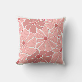 Weiche Korallenrosa Retro-Daisy-Wurfkissen Kissen