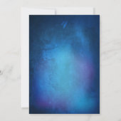 Weiche Laterne und Glühwürmchen Save the Date blau (Rückseite)