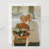 Weiche Lavendel Blumenreath 50. Foto Hochzeit Einladung (Rückseite)