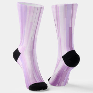 Weiche Lavendel-Geometrie-Streifen Socken