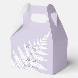 Weiche Lavendel Weiße Farn Mittel Pastell Giebel Geschenkschachtel